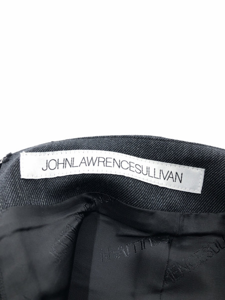 JOHN LAWRENCE SULLIVAN Wool gabardine hollowed out skirt グレ[値下]