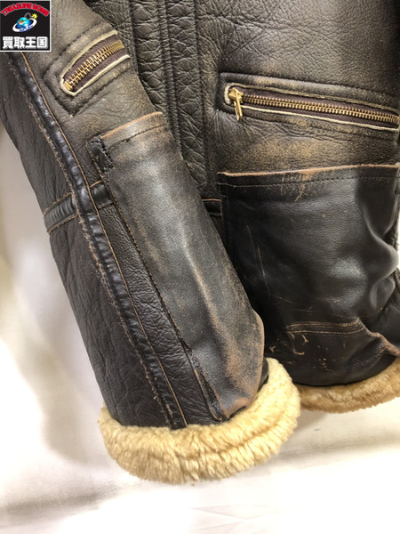MORGAN MEMPHIS BELLE PRODUCT B-7 ムートン アラスカジャケット sizeS 茶[値下]