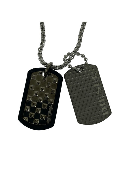 DIESEL ネックレス ダブルドックタグ