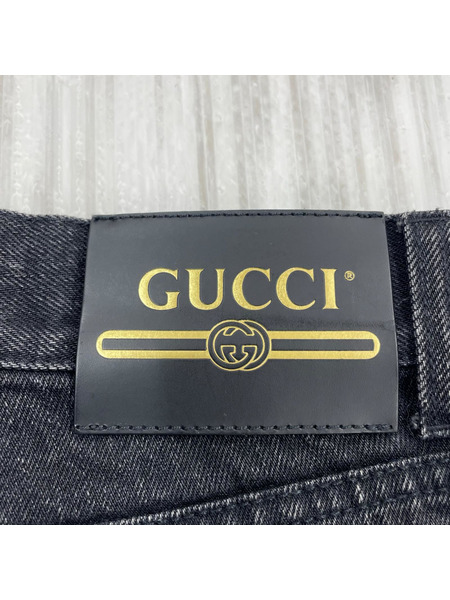 メンズラグ衣料 GUCCI/テーパードブラックデニム/30