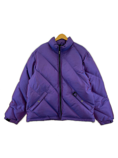 Supreme ダウンジャケット 19AW IRIDESCENT PUFFY JACKET 紫 (L)