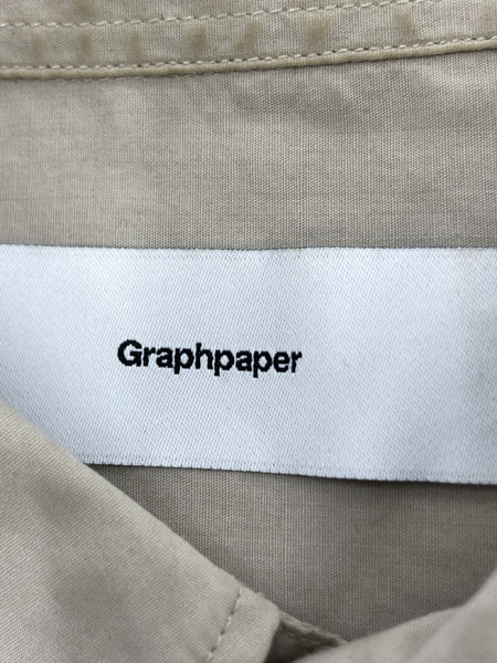 graphpaper Broad Oversized L S Shirt ベージュ
