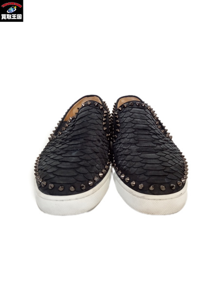 靴 C.Louboutin スタッズ　スリッポン　黒　42.5