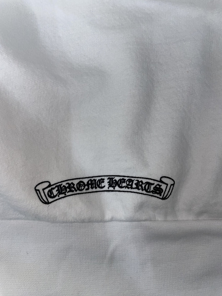 CHROME HEARTS SWTSHRT HD 袖ロゴ プルオーバーパーカー XXL 白