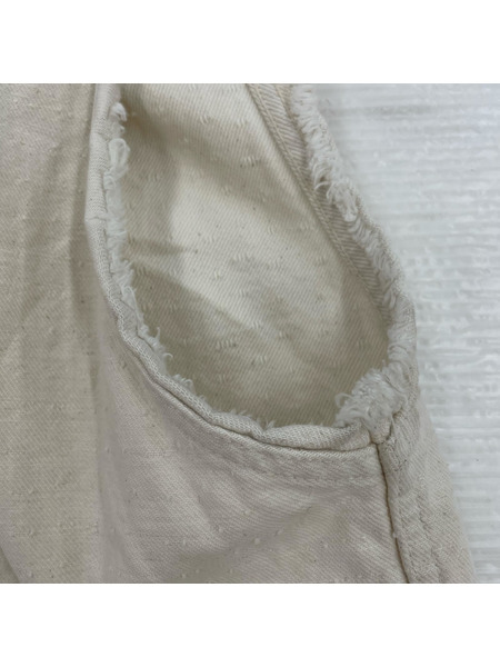 UNUSED ジレ・ベスト 12oz Sleeveless Denim Shirt 白 (3)
