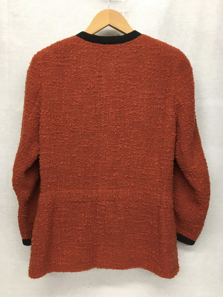 CHANEL　レディースラグ衣料 ノーカラーツイードジャケット/36/1990?コレクション/STYLE:21175