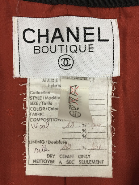 CHANEL　レディースラグ衣料 ノーカラーツイードジャケット/36/1990?コレクション/STYLE:21175