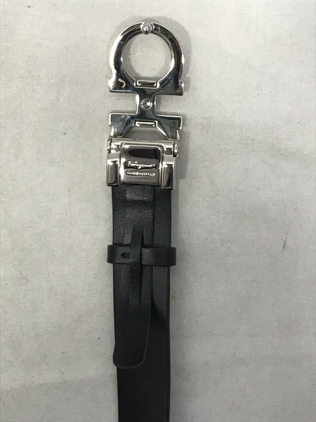 小物 ガンチーニ レザーベルト ブラック