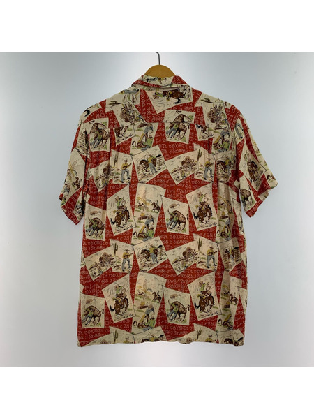 REAL McCOY’S 半袖シャツ 柄シャツ 赤