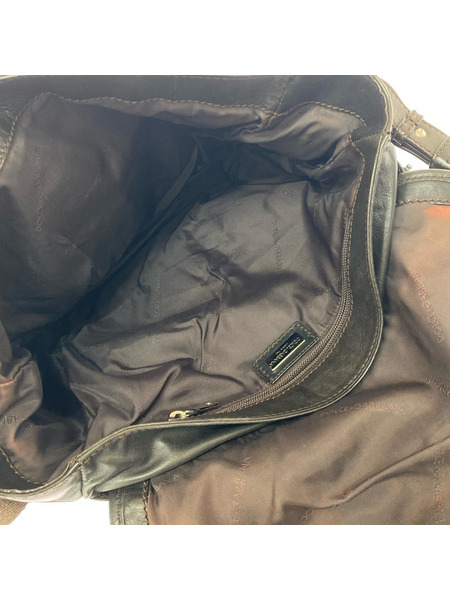 Dolce&Gabbana レザーショルダーバッグ ブラウン