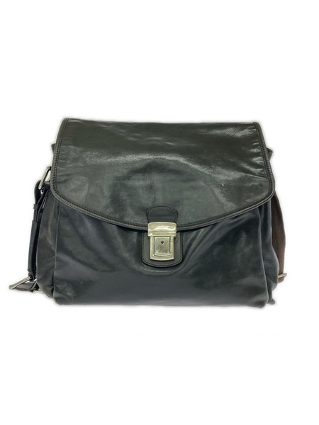 Dolce&Gabbana レザーショルダーバッグ ブラウン