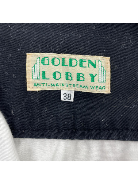 GOLDEN LOBBY ツナギ 38 WHT×BLK[値下]