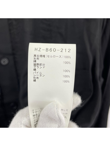 Yohji Yamamoto 長袖シャツ pour homme 柄衿パッチワーク 2 黒 HZ-B60-212