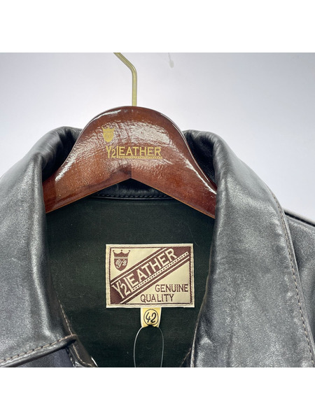 Y'2 LEATHER レザージャケット SLB-141 SEMI ANILINE HORSE 2nd Type 黒