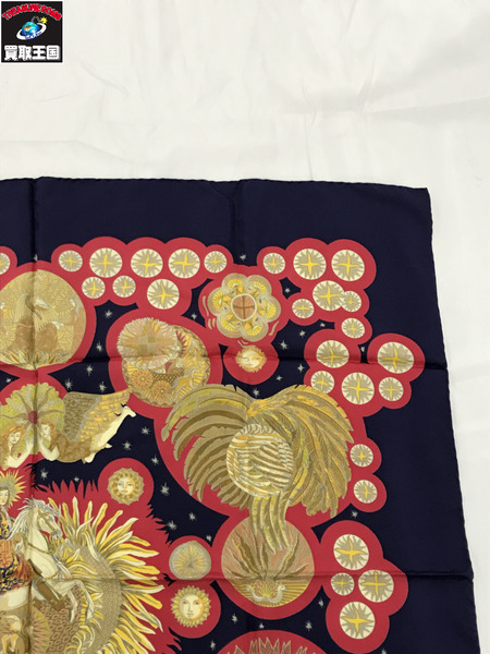 HERMES エルメス ストール カレ90 SOLEIL ソレイユ