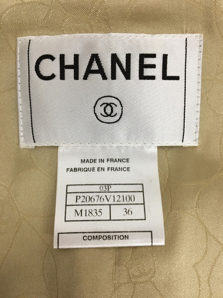 CHNEL　レディースラグ衣料 1Bツイードジャケット/36/2003春コレクション