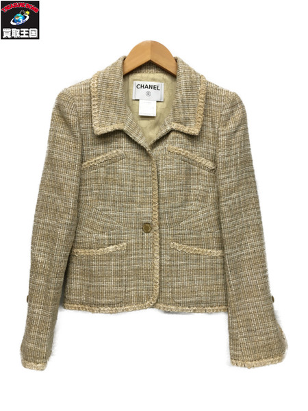 CHNEL　レディースラグ衣料 1Bツイードジャケット/36/2003春コレクション