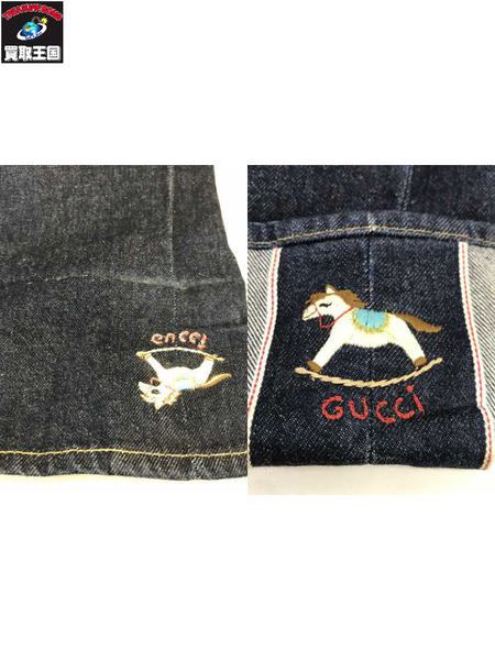 GUCCI 裾刺繍 デニムパンツ 669645(38)