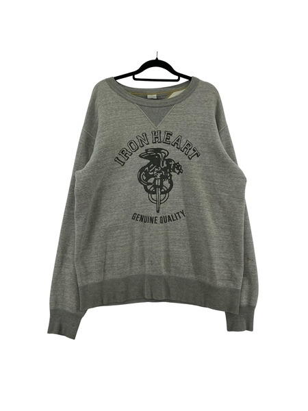 IRON HEART スウェット・トレーナー 両V スウェット グレー 42