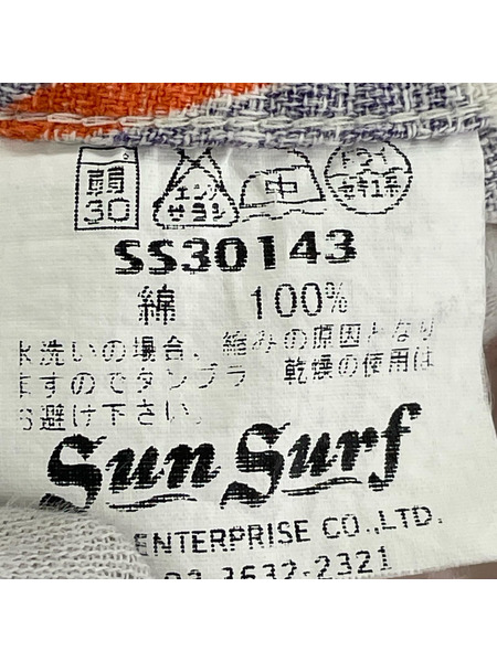 SUN SURF 半袖シャツ 花柄 シャツ オレンジ (?)