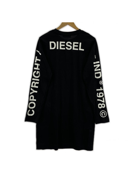 DIESEL 長袖ワンピース ロングワンピース/黒XS