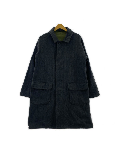 ジャケット Begin別注 DE-NA-LI  リバーシブルコート カーキ/グレー