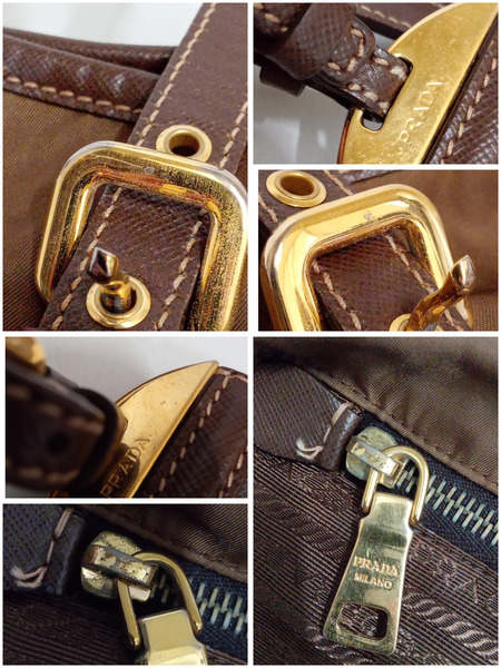 PRADA/ナイロン/トートバッグ/ブラウン/BR4991