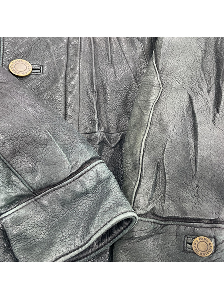 JEAN PAUL GAULTIER FEMME ジャケット ラムレザー ブラック[値下]