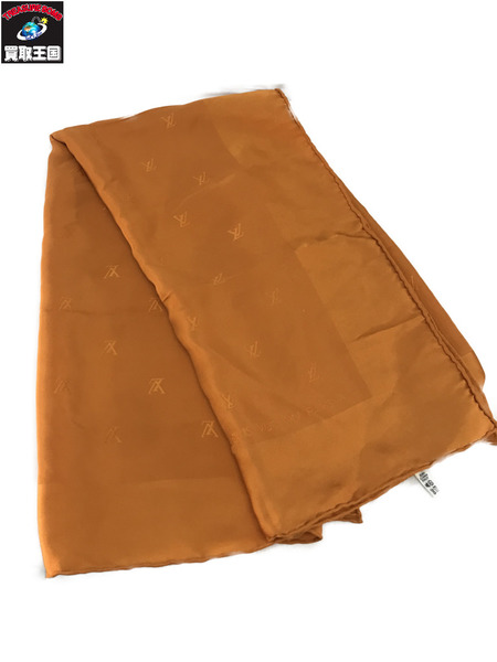 LV 小物 モノグラム　シルク　スカーフ オレンジ