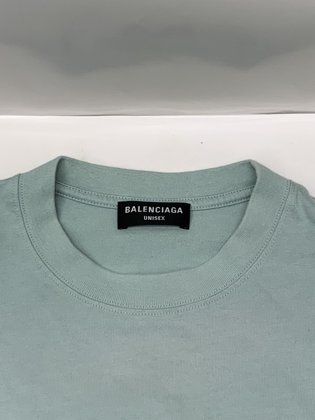 BALENCIAGA フロントロゴ Tシャツ SizeXS ライトグリーン 本体のみ バレンシアガ BB 刺繍