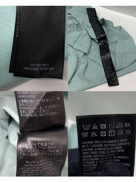 BALENCIAGA フロントロゴ Tシャツ SizeXS ライトグリーン 本体のみ バレンシアガ BB 刺繍