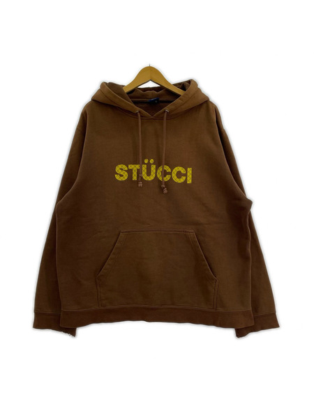 STUSSY パーカー OLD パロディー 茶