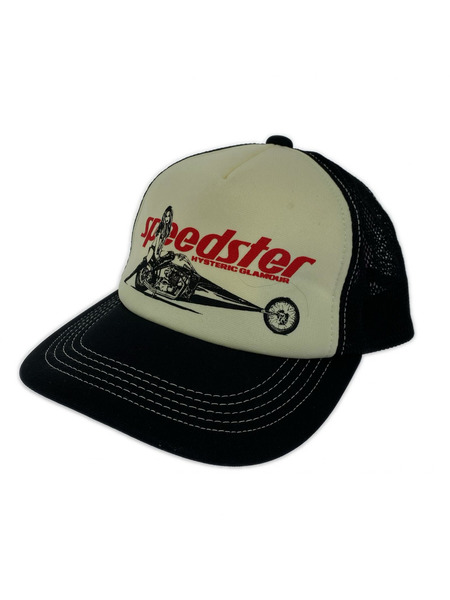 HYSTERIC GLAMOUR SPEEDSTER MESH CAP 02221QH05 白黒