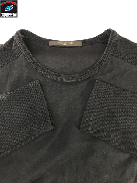 LV WARDROBE ラグランカットソー 切替 黒 (XS)