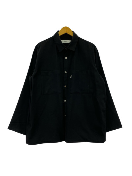 graphpaper 長袖シャツ ウールシャツ 1 ブラック
