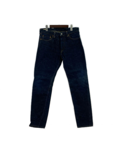 桃太郎ジーンズ デニム・ジーンズ 出陣ナローテーパード ボタンフライ W34 デニムパンツ