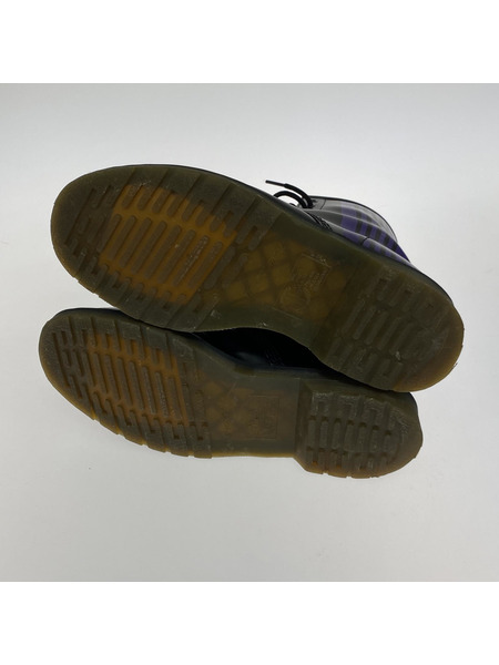 Needles ブーツ Dr.Martens 8ホール 黒紫 US10