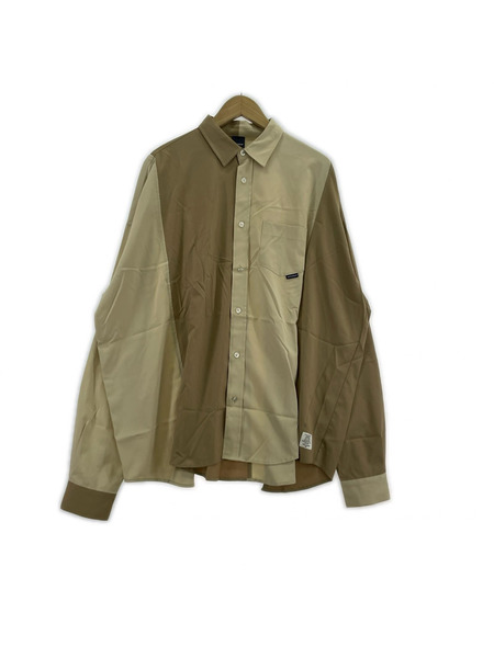 APPLEBUM Switching Shirt 2トーンシャツ XL ベージュ