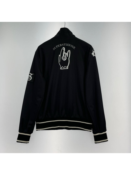 DOLCE&GABBANAG9NE1Z/総柄/パッチワーク/トラックジャケット/黒/46