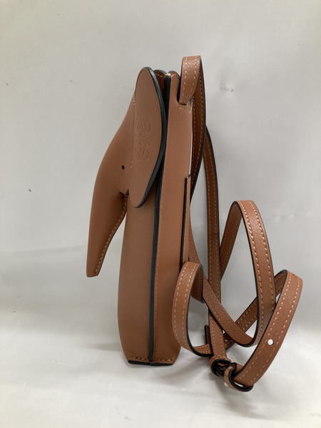 LOEWE エレファントポケット レザーショルダーバッグ