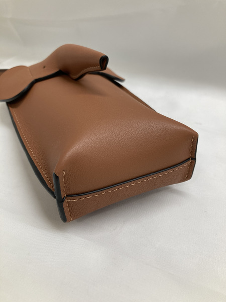 LOEWE エレファントポケット レザーショルダーバッグ