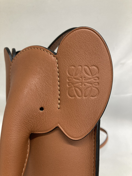 LOEWE エレファントポケット レザーショルダーバッグ
