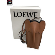 LOEWE エレファントポケット レザーショルダーバッグ
