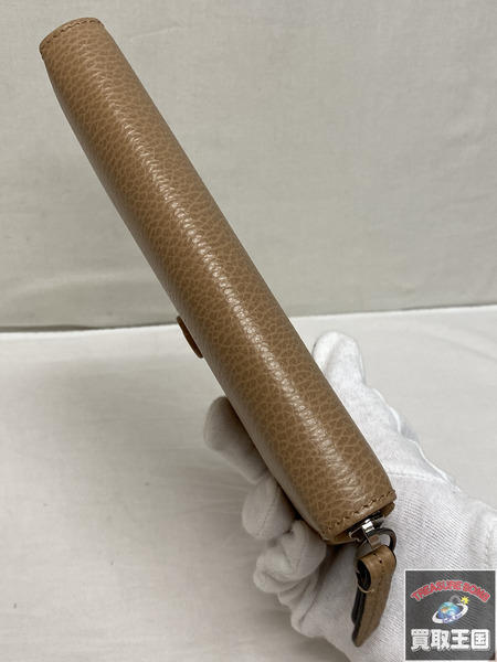 ＧＵＣＣＩ 長財布 GGマーモント　ラウンドファスナー　ローズベージュ