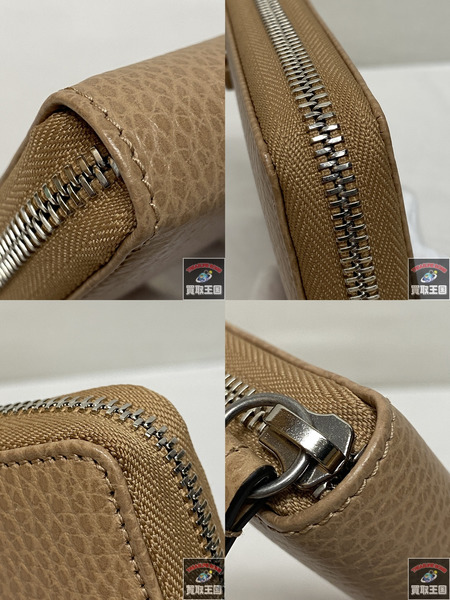 ＧＵＣＣＩ 長財布 GGマーモント　ラウンドファスナー　ローズベージュ