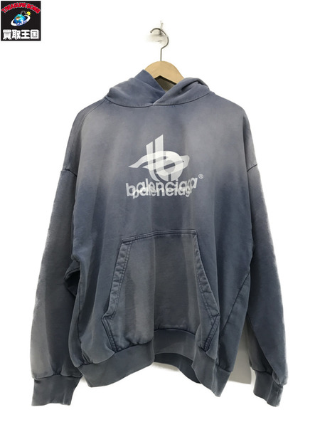 Balenciaga 23AW Layered Faded Hoodie S 767877 TPVF3