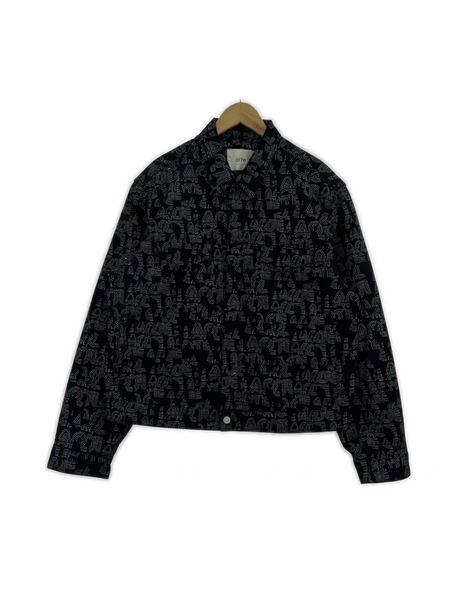 デニムジャケット Arte Antwerp グラフィック デニムジャケット 黒[値下]