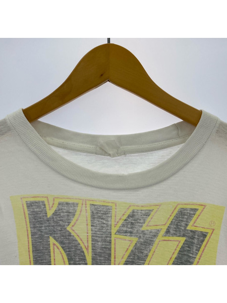 90s ユーロボディ KISS 両シングル バンドTee 白