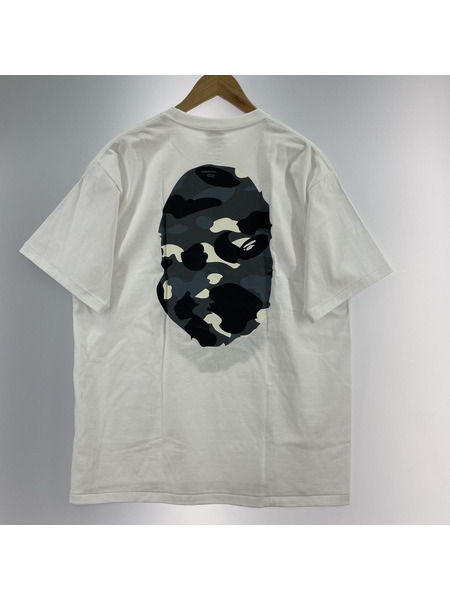 A BATHING APE 半袖Tシャツ・カットソー カモフラ 蛍光 白 XL