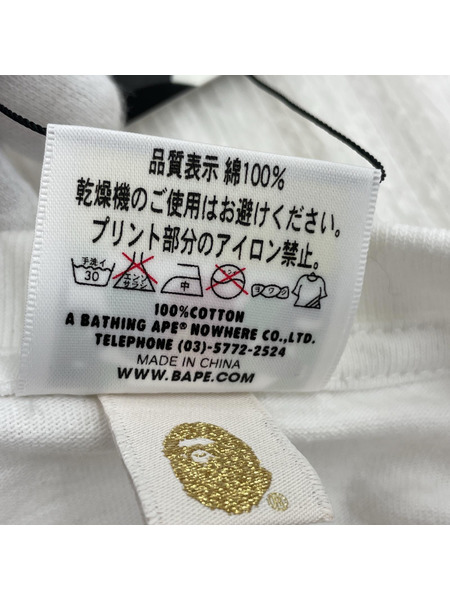 A BATHING APE 半袖Tシャツ・カットソー カモフラ 蛍光 白 XL